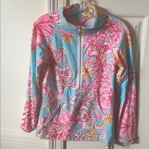 Lilly Pulitzer 1/4 zip popover size small